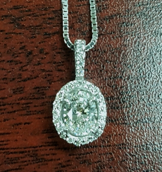 Halo Diamond Pendant At Rare Gem Studio